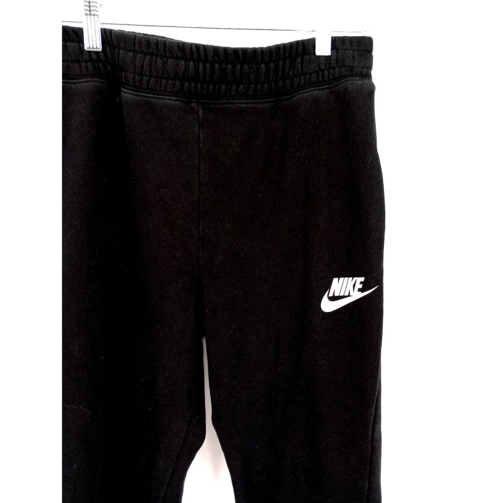 Nike Sportswear Club Big Kids Girls French Terry Fitted Pants Sweatpants Black L